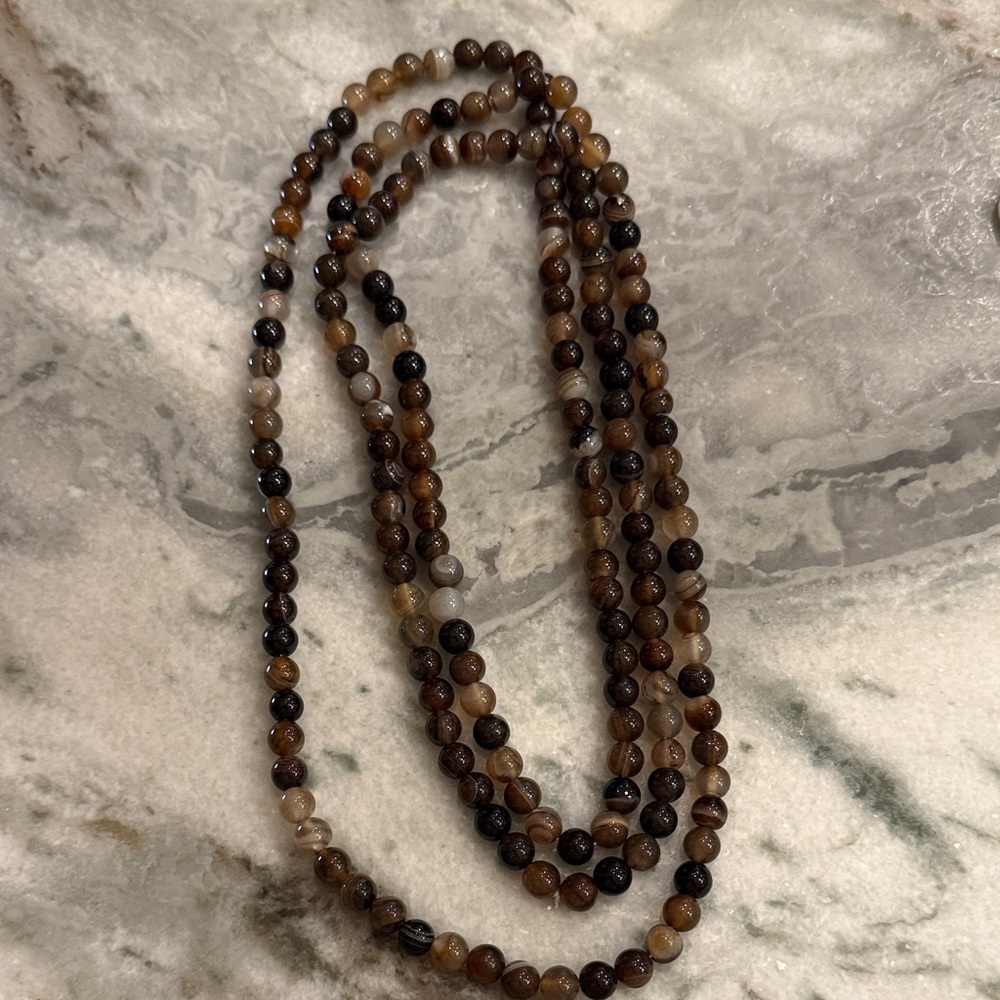 Chic Multi-Brown Beaded Necklace